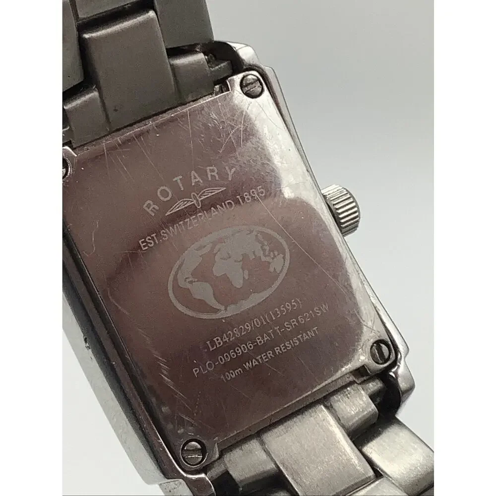Rotary LB42829/01 Art Deco Quartz Watch Steel